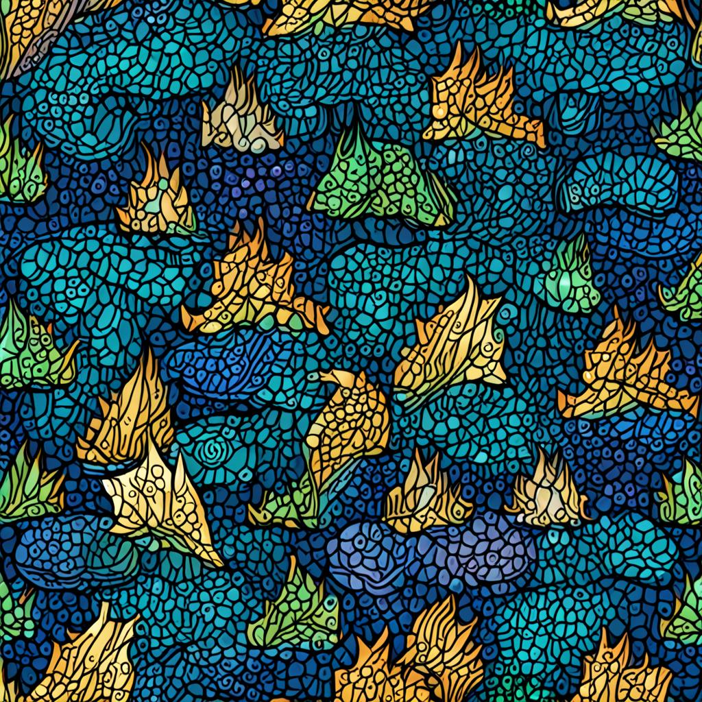 Glowing Ancient Dragon-Scale Texture, Soft Bioluminescent Speckles Scattered Thr Texture Pack