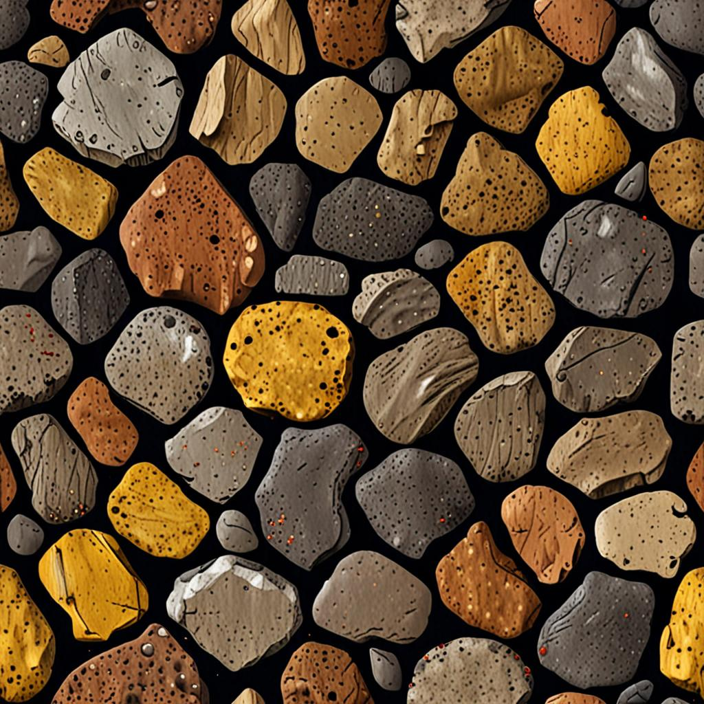 Ash-Covered Sulfur-Stained Volcanic Rock, Faint Sulfurous Mineral Staining Texture Pack
