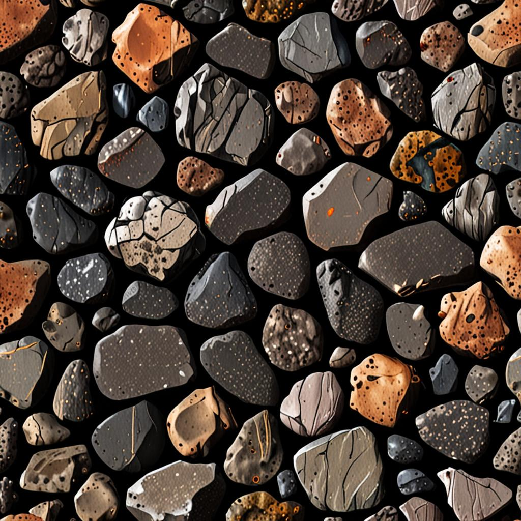 Ash-Covered Cooled Basalt Lava Rock In A Geothermal Hot Spring Field, Faint Sulf Texture Pack