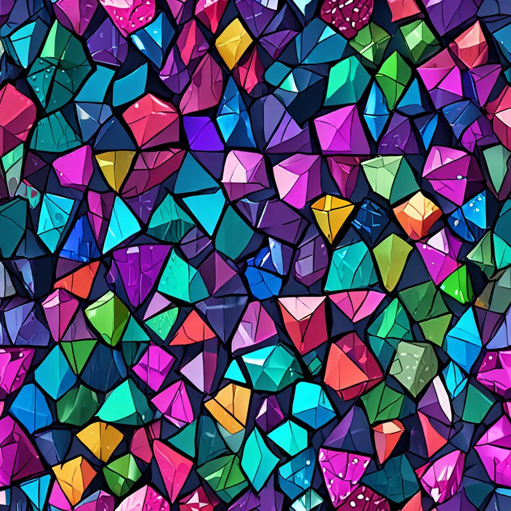 Ancient Dragon-Scale Texture, Crystalline And Sharp Angular Crystal Facets, Soft Texture Pack