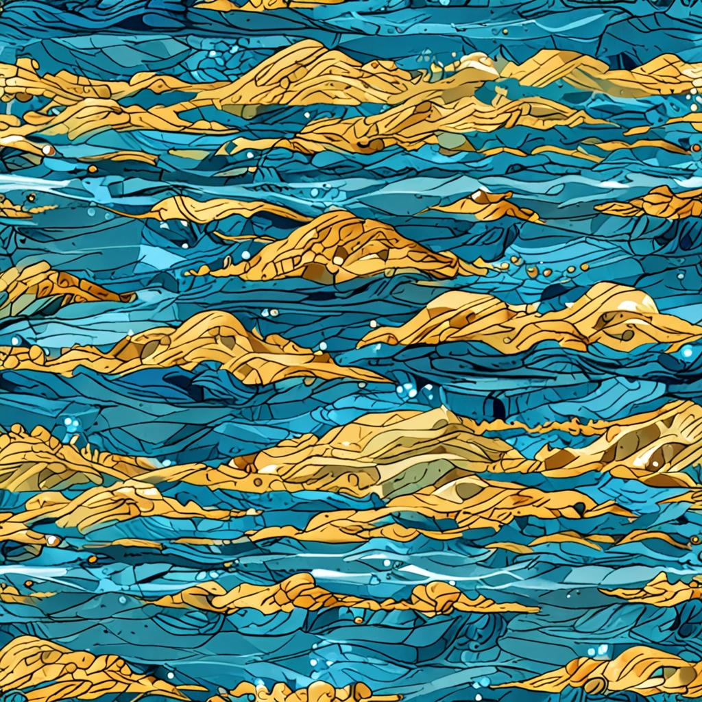 Still Rippling Ocean Water, Reflections Shimmering Across The Water Texture Pack