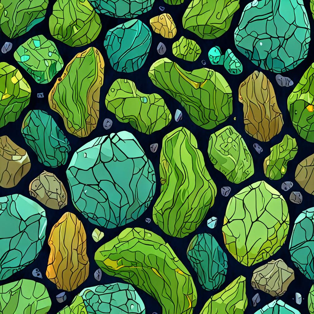 Enchanted Mossy Fantasy Stone Found In An Enchanted Forest Glade, Crystalline, D Texture Pack