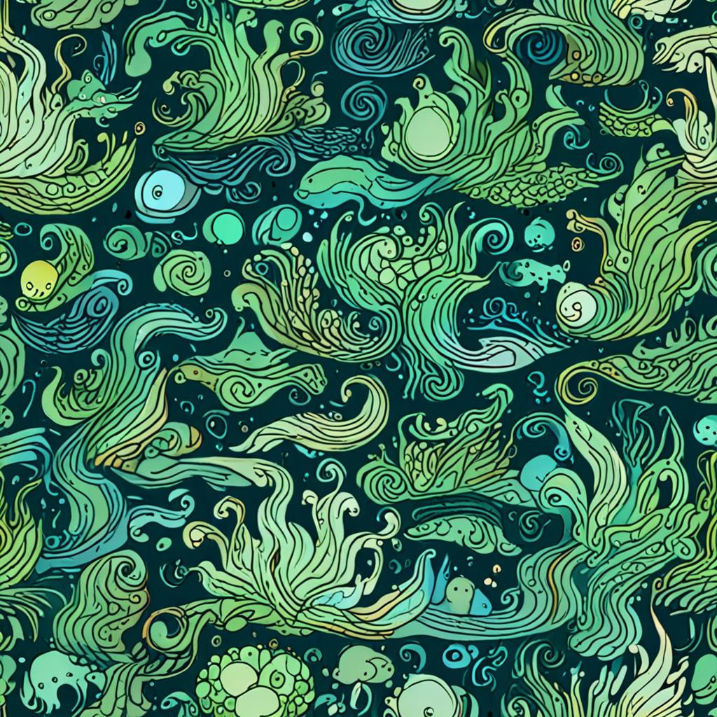 Mystic Swamp Water Surface, Churning And Small Eddies Swirling Near The Surface, Texture Pack