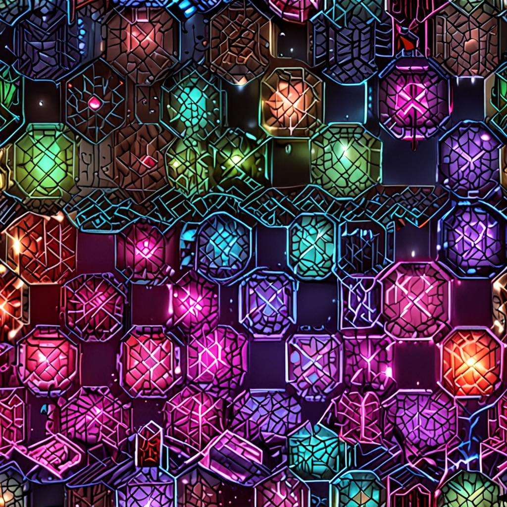 Neon-Lit Energy-Conduit Metal Grating In An Abandoned Cyberpunk Megacity, Fine H Texture Pack