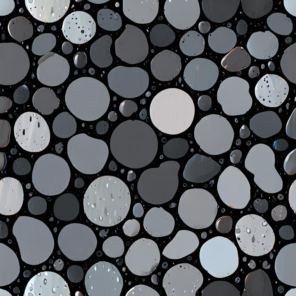 Frosted Polished Obsidian Surface, Faint Condensation Droplets Forming A Mist Texture Pack