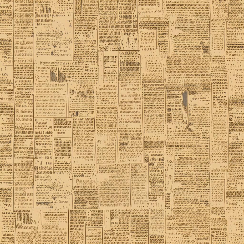 Aged Torn Newspaper Page, Small Tears Along The Edges, Water Spots Darkening Irr Texture Pack