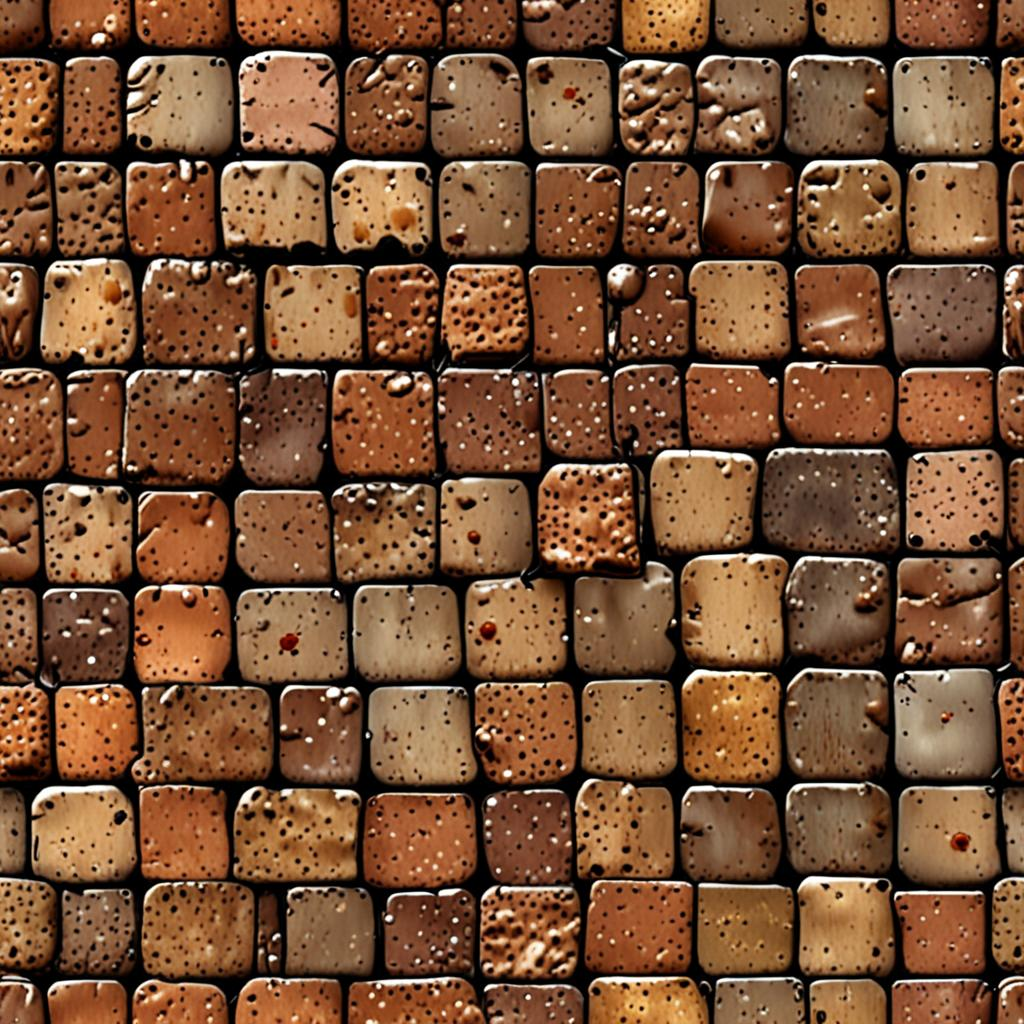 Sun-Faded Molded Rubber Matting, Small Tufts Flattened From Years Of Use, Subtle Texture Pack