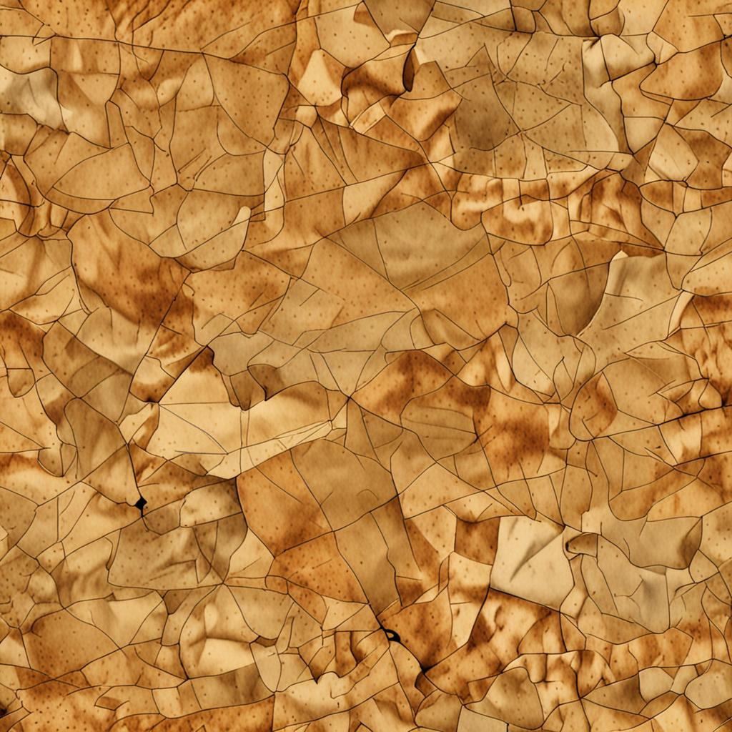 Freshly Pressed Crumpled Brown Paper In A Dusty Archive Room, Faint Yellowing Fr Texture Pack