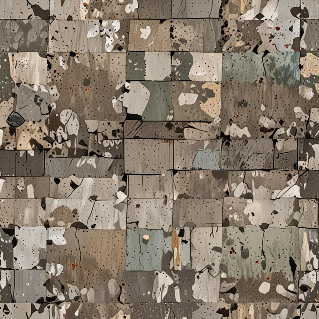 Weathered Rough Cement Render With Faint Graffiti Ghosting Beneath New Paint And Texture Pack