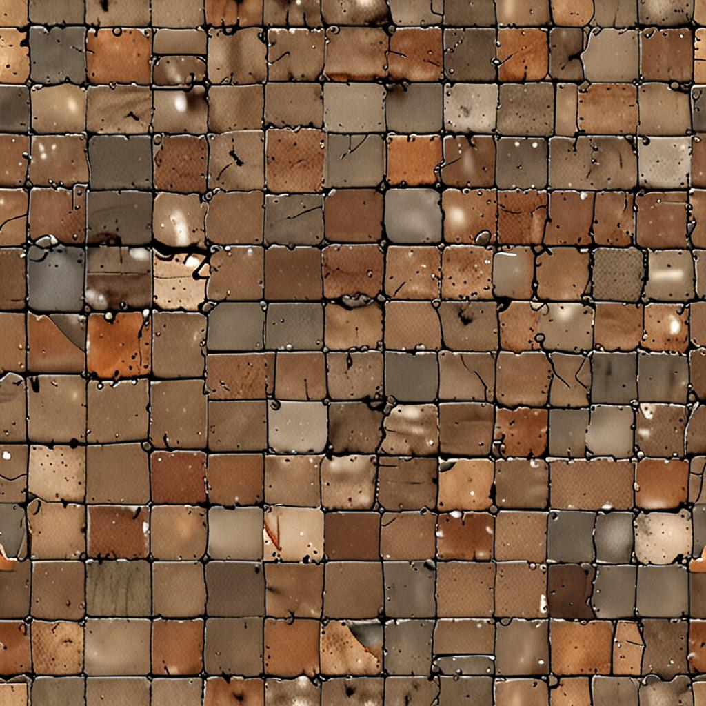 Flaking Subway Ceramic Tile In A Historic Town Square, Small Chunks Missing From Texture Pack