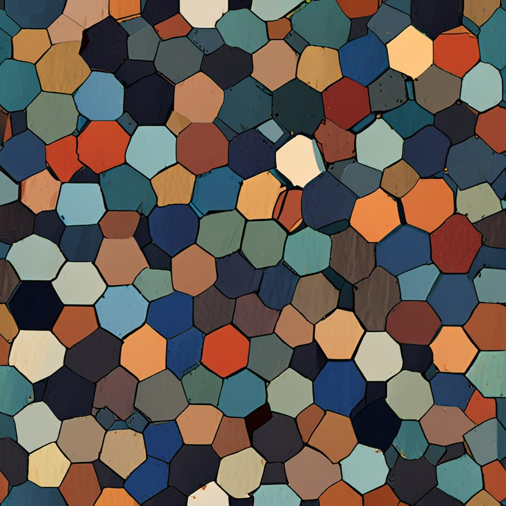 Hexagonal Mosaic Tile Floor Found In A Subway Station Platform, Chipped, Patchy Texture Pack