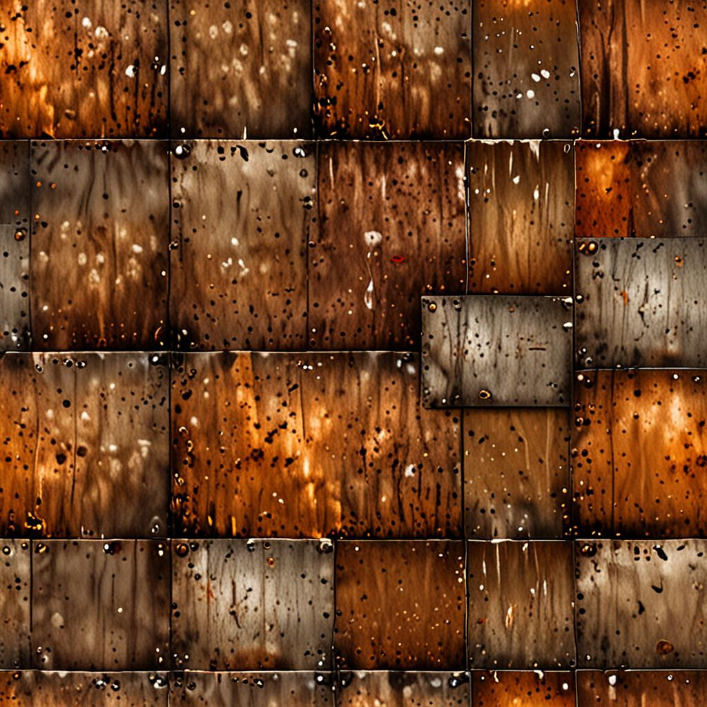 Salt-Corroded Iron Sheet Metal With Chipped Enamel Exposing Bare Metal And Small Texture Pack