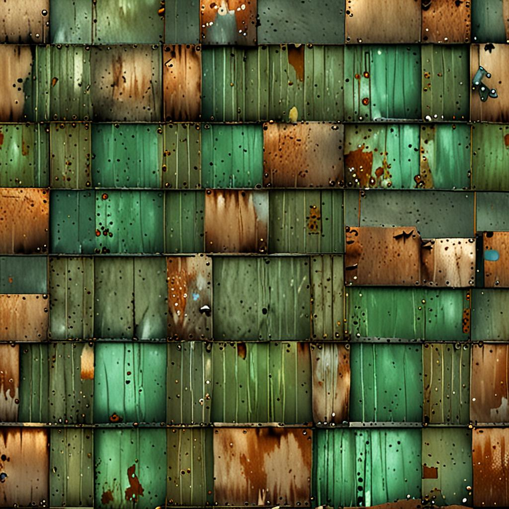 Flaking Corrugated Steel Panel With Small Dents And Scratches From Years Of Use Texture Pack