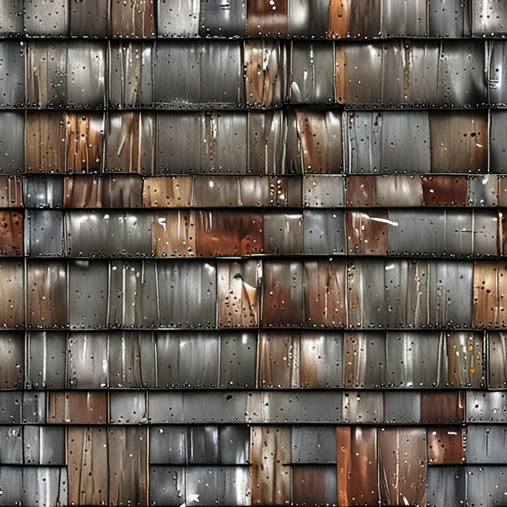Close-Up Of Polished Galvanized Metal Roofing, Small Dents And Scratches From Ye Texture Pack