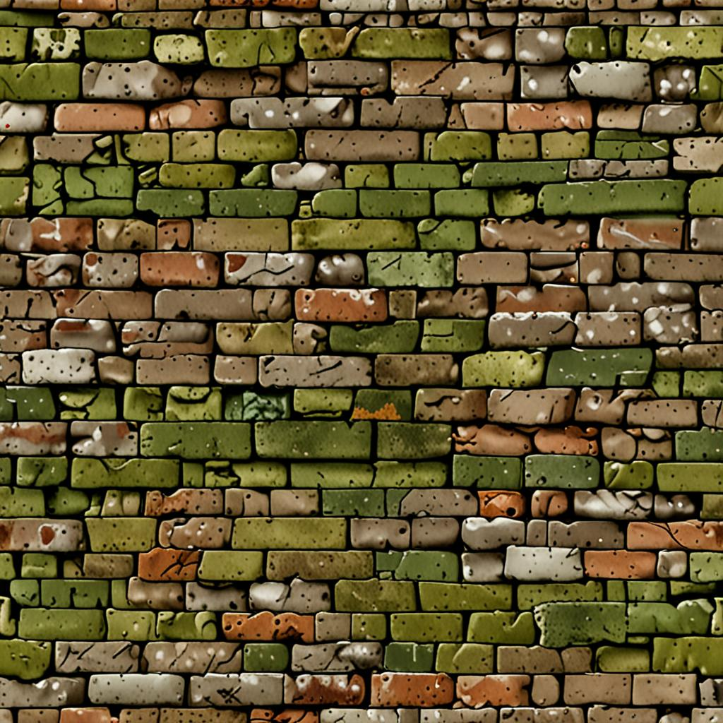 Rough Cement Render, Mossy And Small Chunks Missing From The Surface, Uneven Bri Texture Pack