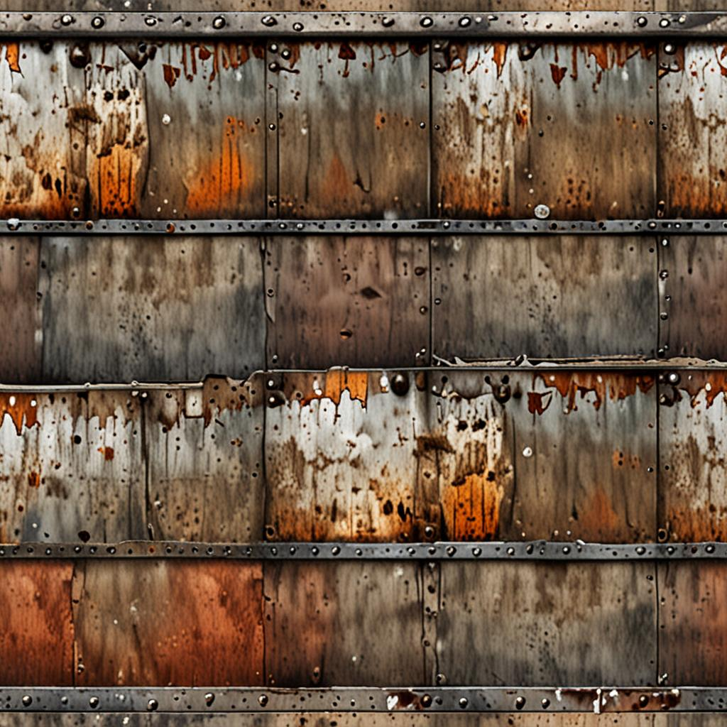 Weathered Scuffed Steel Toolbox Lid, Peeling Paint Revealing Bare Metal Beneath Texture Pack