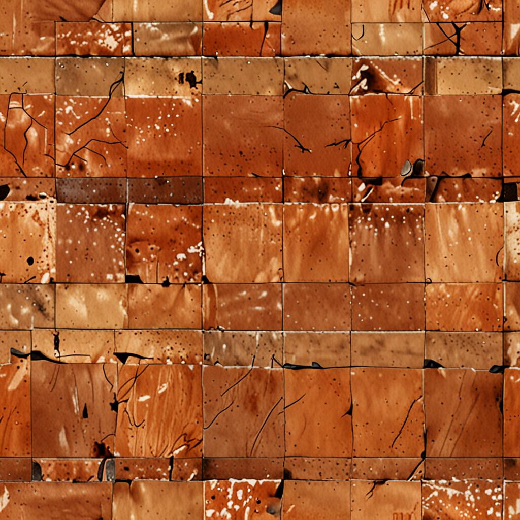 Weathered Cracked Terracotta Tile In A Subway Station Platform, Hairline Cracks Texture Pack