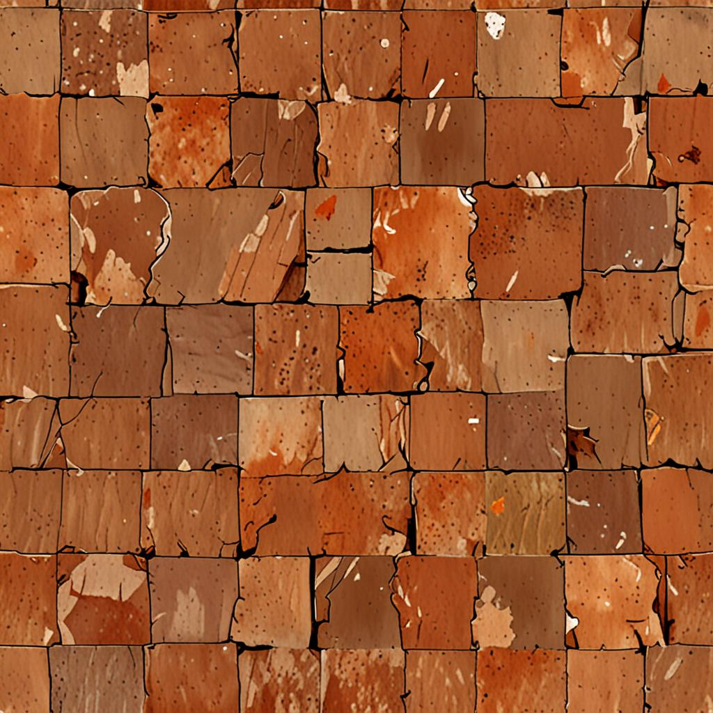 Chipped Cracked Terracotta Tile With A Mottled Pattern Of Old Paint Layers And C Texture Pack