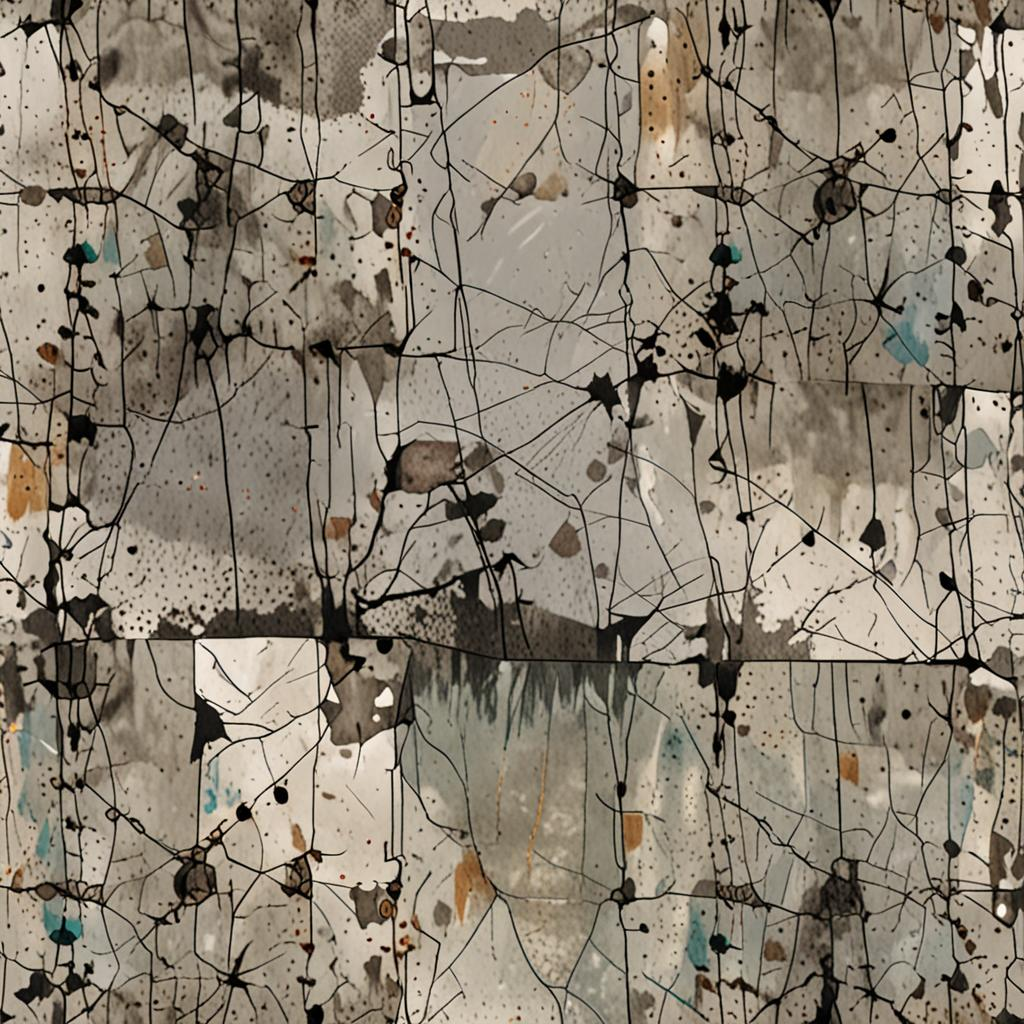 Close-Up Of Cracked Rough Cement Render, Grout Lines Darkened With Age, Faint Gr Texture Pack