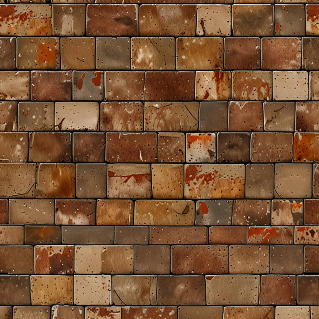 Flaking Subway Ceramic Tile, Grout Lines Darkened With Age, Chipped Corners Reve Texture Pack