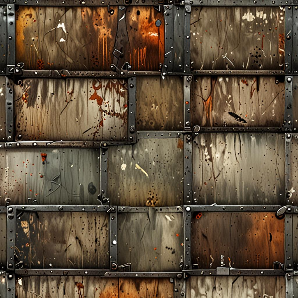 Scuffed Steel Toolbox Lid, Grimy And Sun-Bleached Patches Unevenly Spread, Scatt Texture Pack
