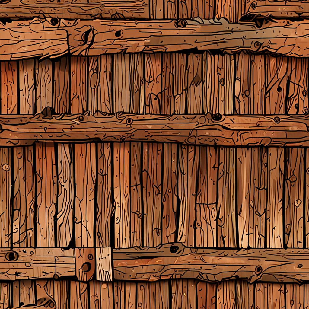 Weathered Sunburnt Cedar Fence In A Mountain Logging Camp, Deep Cracks Following Texture Pack