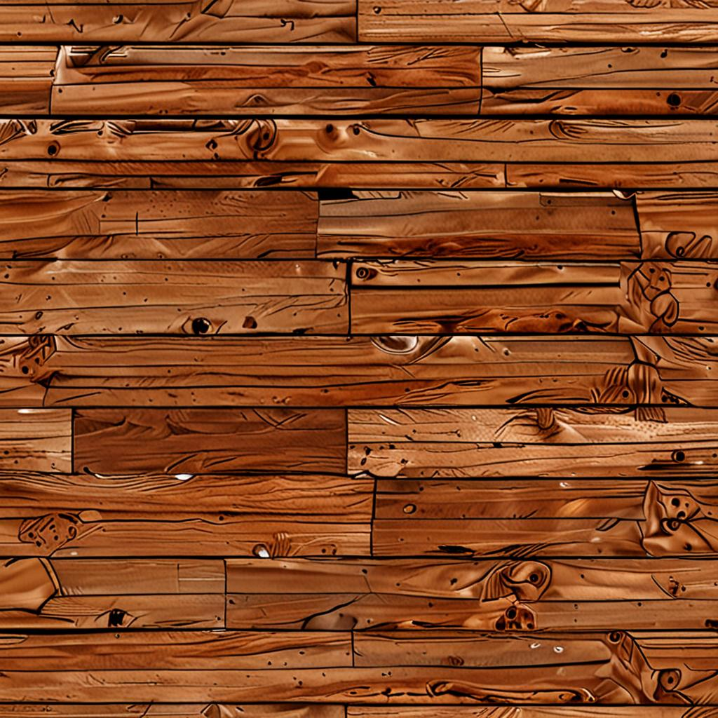 Carved Teak Panel, Splintered And Prominent Wood Grain Running Along The Boards, Texture Pack