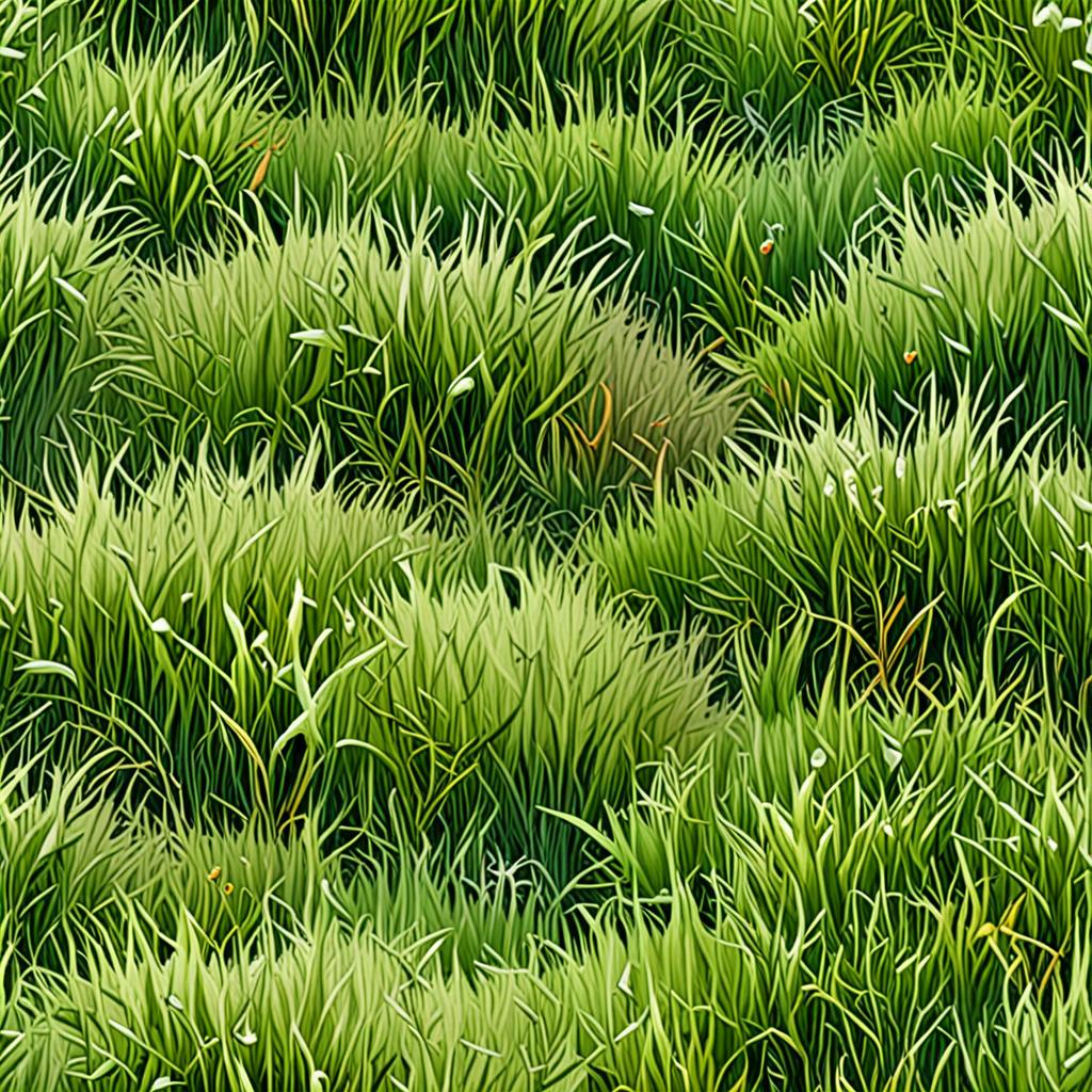 Dew-Covered Wild Meadow Grass, Uneven Tufts Of Grass At Varying Heights, A Light Texture Pack