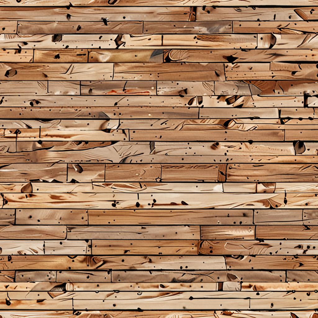 Splintered Sun-Bleached Deck Boards, A Scattering Of Dry Leaves In The Gaps, Une Texture Pack