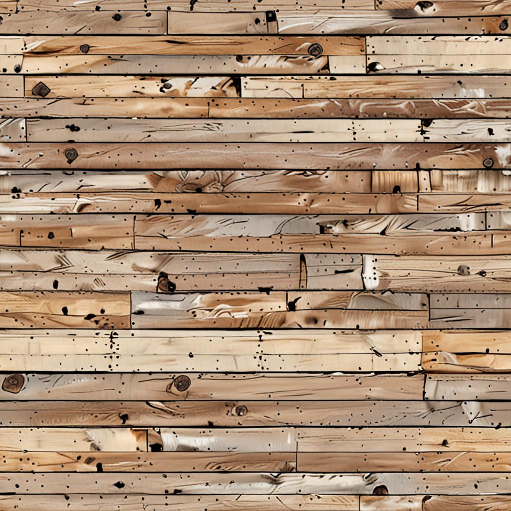 Weathered Sun-Bleached Deck Boards, Small Nail Holes Along The Seams, Peeling Pa Texture Pack