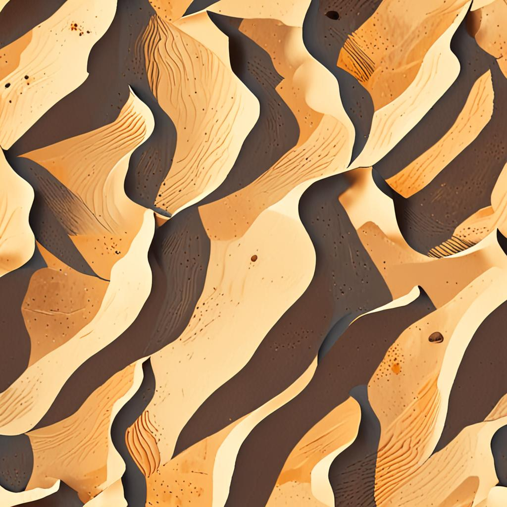 Sun-Cracked Wind-Rippled Dune Sand, Patches Of Dry Cracked Mud Texture Pack