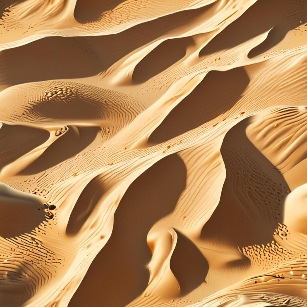 Close-Up Of Rain-Slicked Wind-Rippled Dune Sand, Subtle Tonal Variation From Une Texture Pack