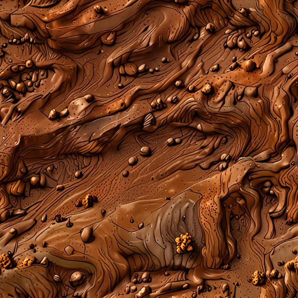Damp Forest Topsoil Ground In A Construction Site Edge, Wind-Blown Ripple Patter Texture Pack