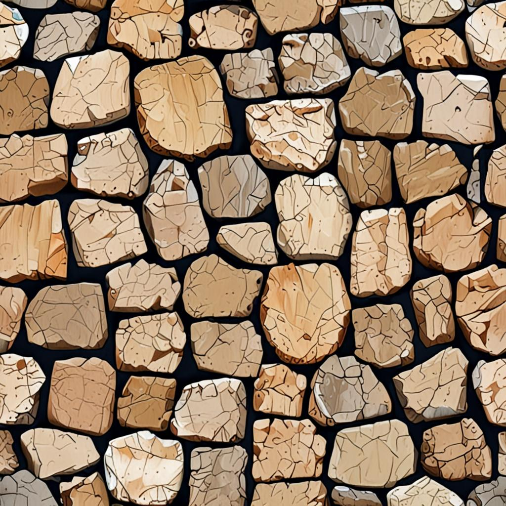 Dry-Stacked Rubble Stone Wall Found In A Monastery Cloister, Sandblasted, Natura Texture Pack
