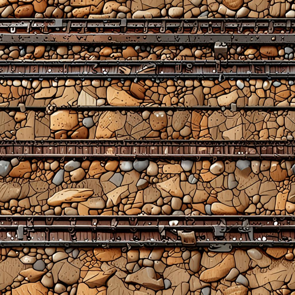 Sandblasted Loose Scree Talus Slope In An Old Rail Yard, Footprints Pressed Into Texture Pack