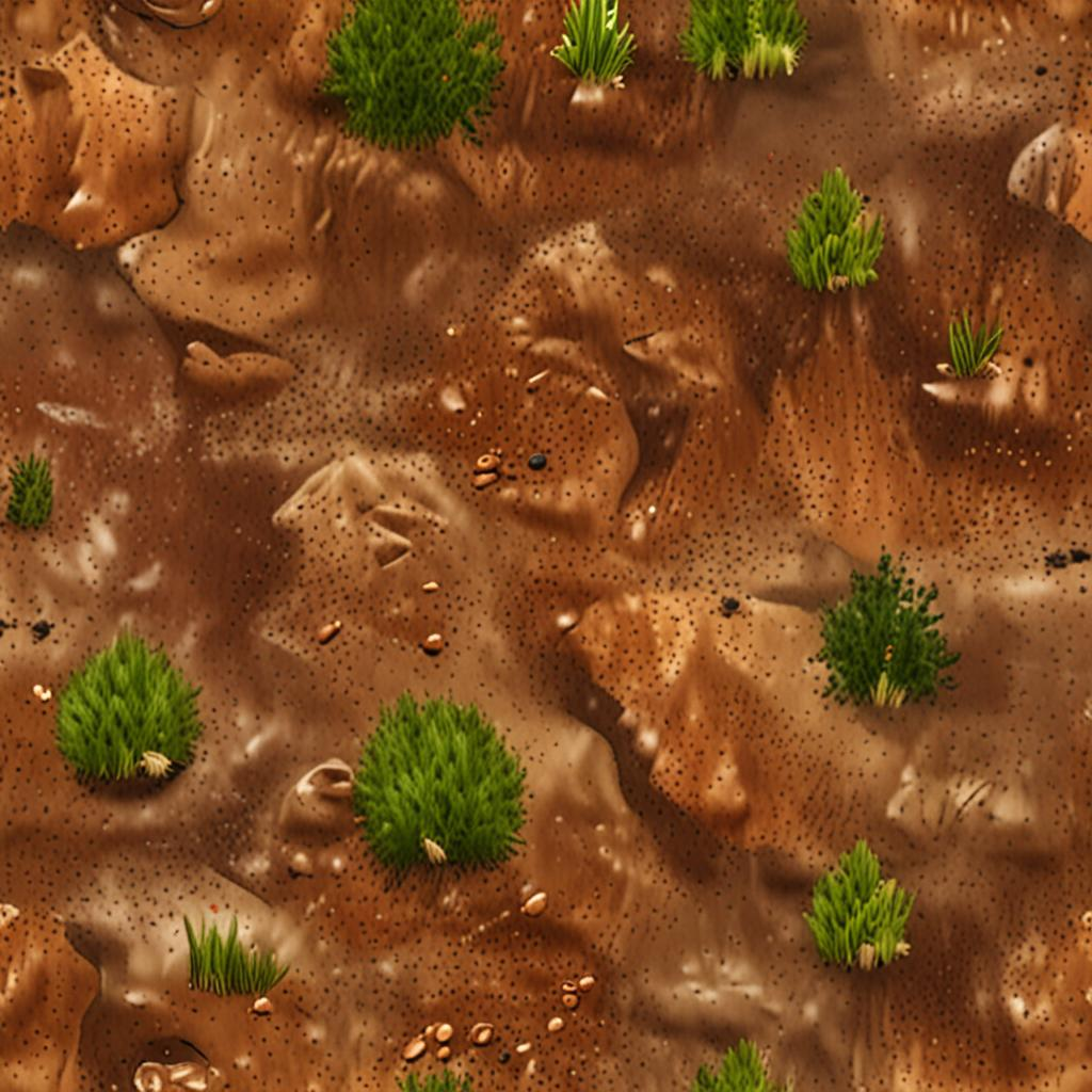 Forest Topsoil Ground Found In A Farmland Boundary, Dust-Covered, Small Puddles Texture Pack
