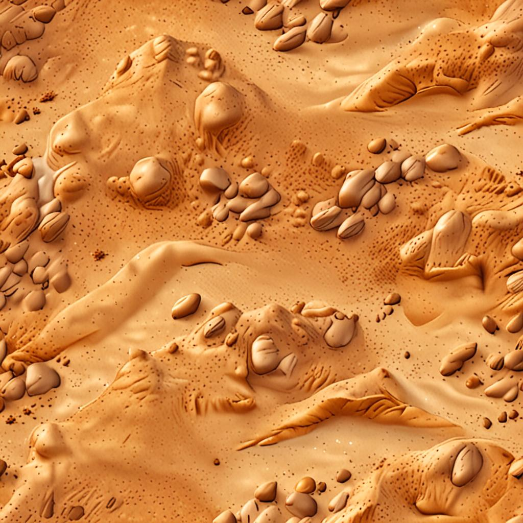 Sunbaked Coarse Desert Sand In A Farmland Boundary, Subtle Tonal Variation From Texture Pack